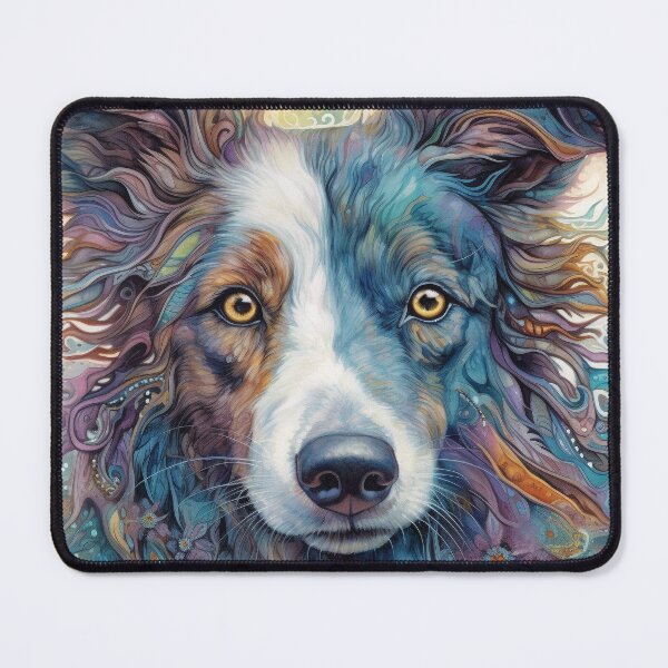 Item preview, Tribal Border Collie Dog Art 7 designed and sold by DiatomDesigns.