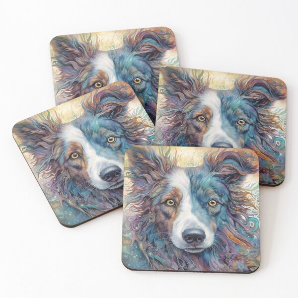 Item preview, Tribal Border Collie Dog Art 7 designed and sold by DiatomDesigns.