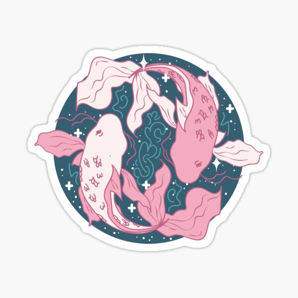 Pisces Fish - Pink Sticker