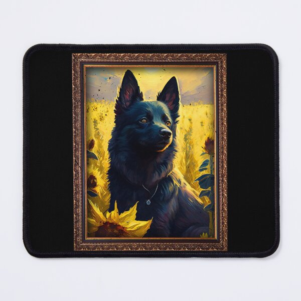 Item preview, Schipperke Sunflower Painting Adorable Dog designed and sold by rafaeltto.