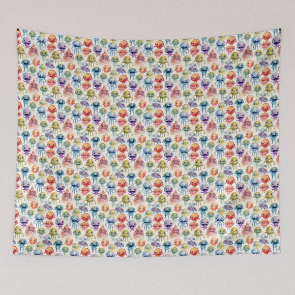 Item preview, Cute lil monsters watercolor v1 designed and sold by cityette.