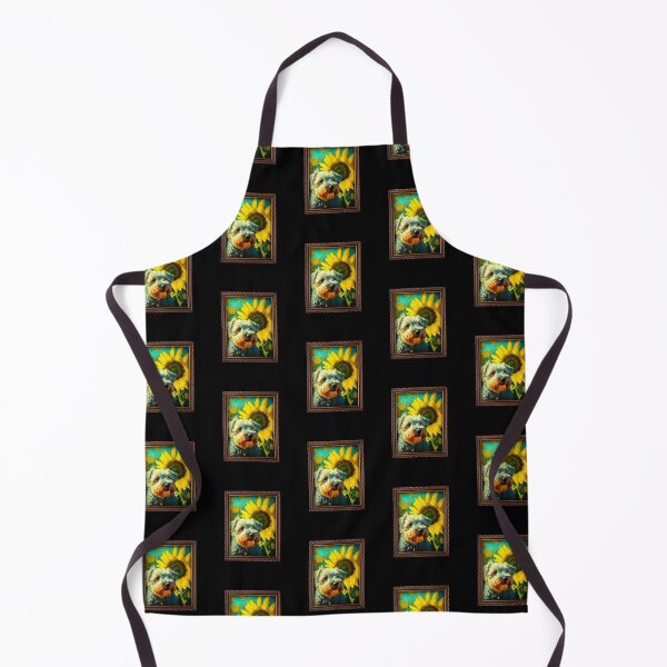 Item preview, Schnoodle Sunflower Painting Adorable Dog designed and sold by rafaeltto.