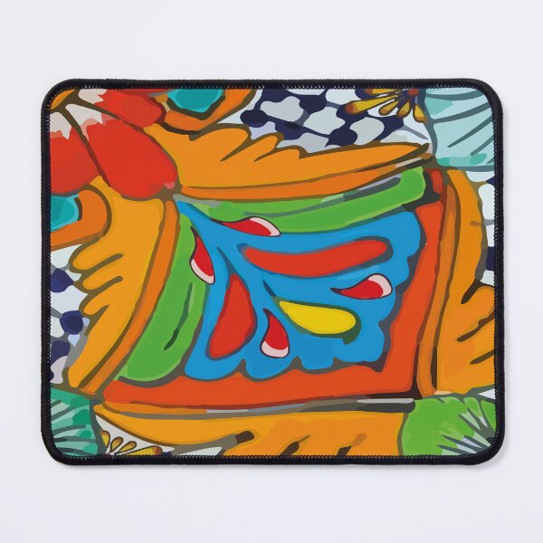 Item preview, Colorful orange Puebla talavera pottery ornamental mexican tile designed and sold by T-Mex.