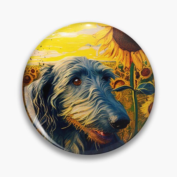Item preview, Scottish Deerhound Sunflower Painting Adorable Dog designed and sold by rafaeltto.