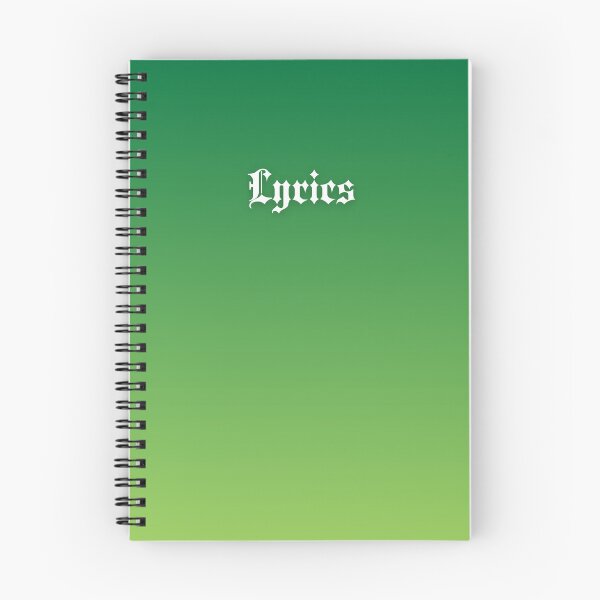 Item preview, Lyrics Notebook Malachy Green Gradient designed and sold by Ninjakandy.