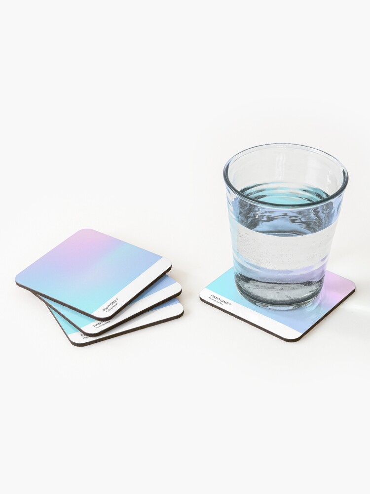 Alternate view of H.I.P.A.B - Holographic Iridescent Pantone Aesthetic Background 3 Coasters (Set of 4)
