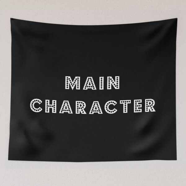 Item preview, Main Character - white text on black designed and sold by LittleBettyMakes.