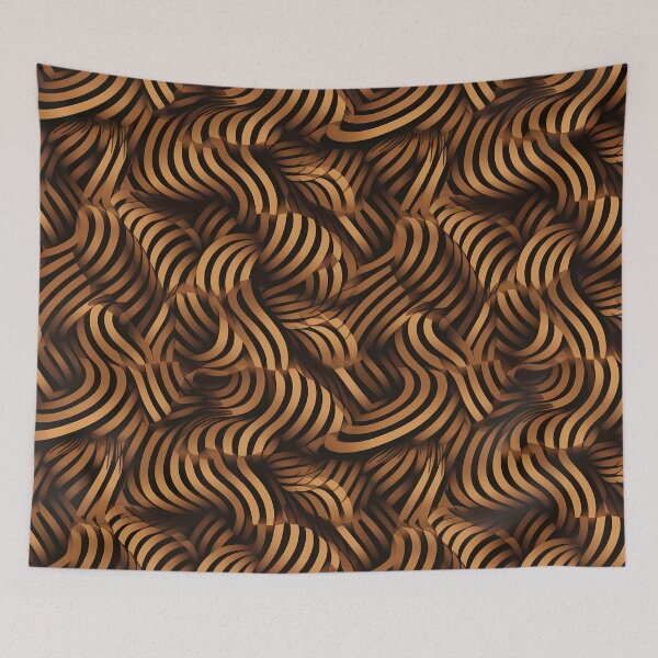 Item preview, Large Print Golden Tanglewave Fusion | Seamless Pattern designed and sold by Adam Prettyjohns.