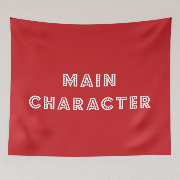 Item preview, Main Character - white text on red designed and sold by LittleBettyMakes.
