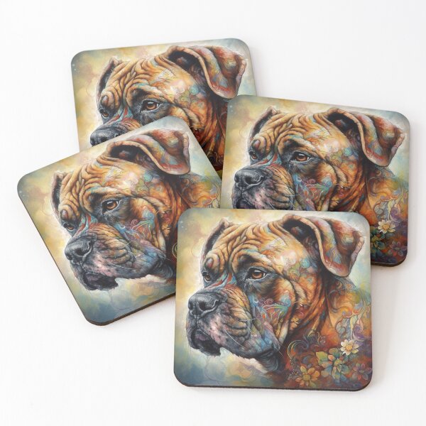 Item preview, Tribal Boxer Dog Pop Art 9 designed and sold by DiatomDesigns.