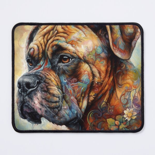 Item preview, Tribal Boxer Dog Pop Art 9 designed and sold by DiatomDesigns.