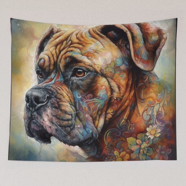 Item preview, Tribal Boxer Dog Pop Art 9 designed and sold by DiatomDesigns.