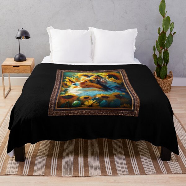 Item preview, Shetland Sheepdog Sheltie Sunflower Painting Adorable Dog designed and sold by rafaeltto.