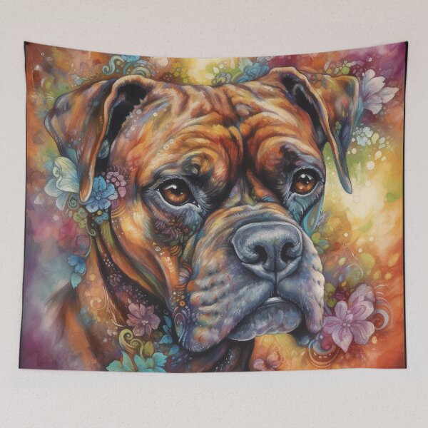Item preview, Tribal Boxer Dog Pop Art 10 designed and sold by DiatomDesigns.