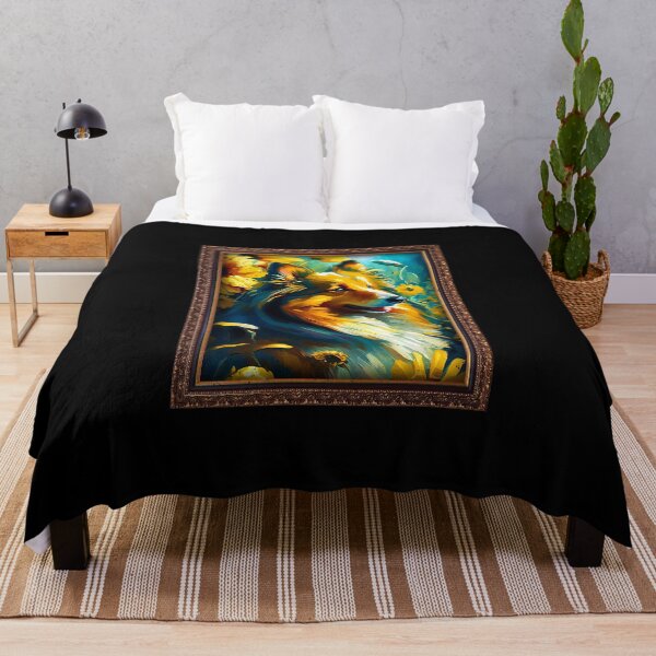 Item preview, Shetland Sheepdog Sheltie Sunflower Painting Adorable Dog designed and sold by rafaeltto.