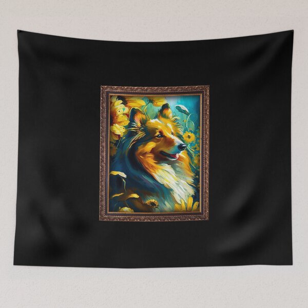 Item preview, Shetland Sheepdog Sheltie Sunflower Painting Adorable Dog designed and sold by rafaeltto.