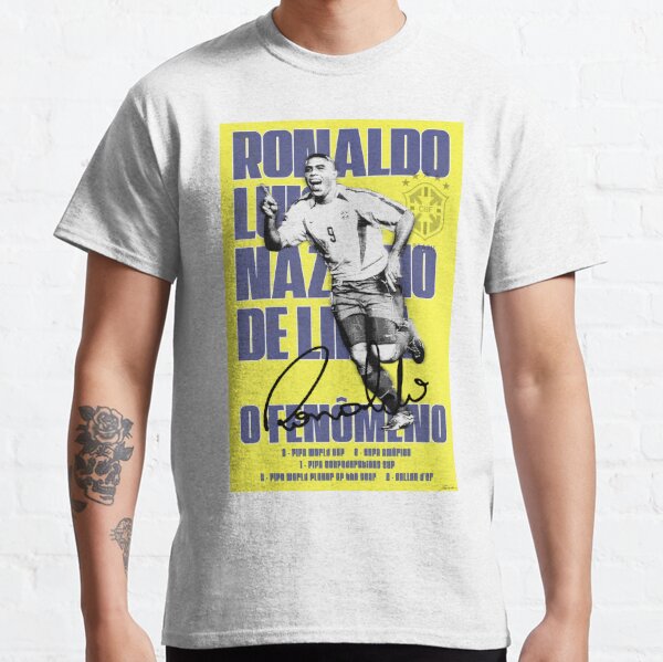 Vintage 90s Black Nike R9 Ronaldo Nazario Striker T-Shirt - X