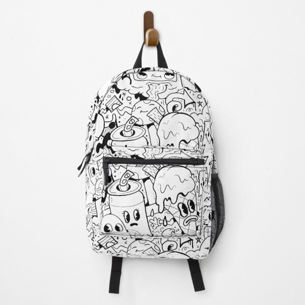 Item preview, Black and white doodle characters designed and sold by Ross Hendrick.
