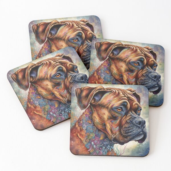 Item preview, Tribal Boxer Dog Pop Art 11 designed and sold by DiatomDesigns.