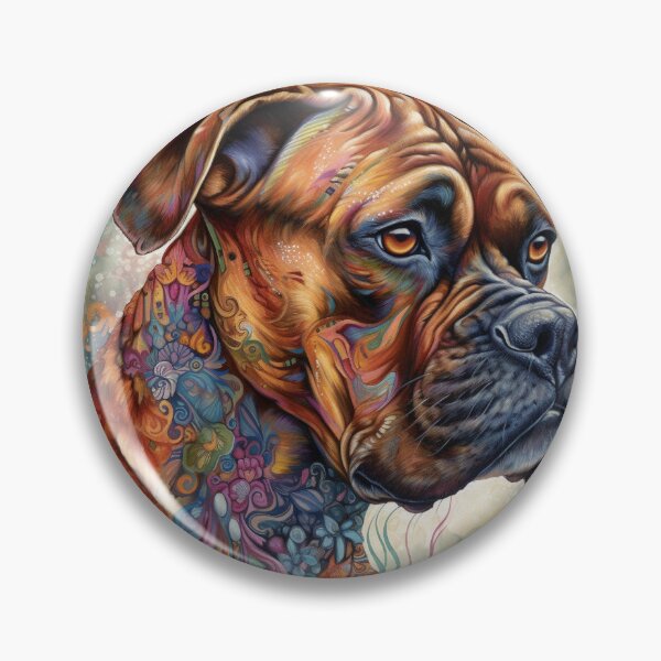 Item preview, Tribal Boxer Dog Pop Art 11 designed and sold by DiatomDesigns.
