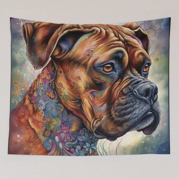 Item preview, Tribal Boxer Dog Pop Art 11 designed and sold by DiatomDesigns.