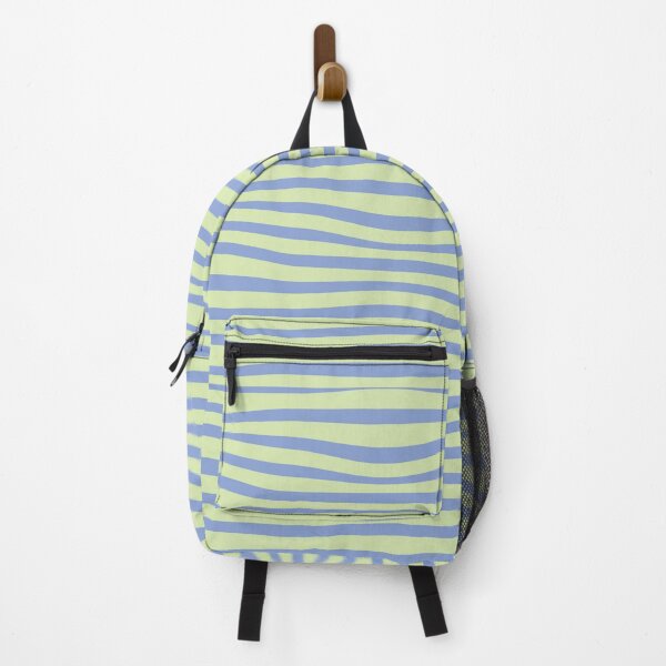 Item preview, warped stripe blue green pattern designed and sold by naptimestudio.