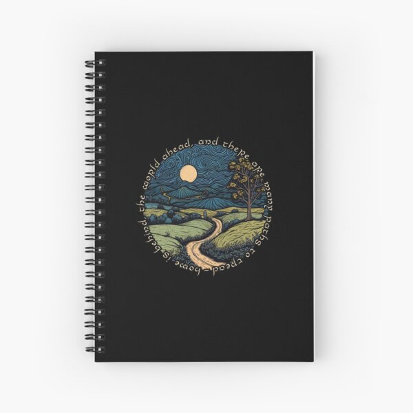 Aperçu de l'œuvre La maison est derrière, le monde devant - Citation - Winding Road - Lineart - Fantasy créée et vendue par Fenay Designs.