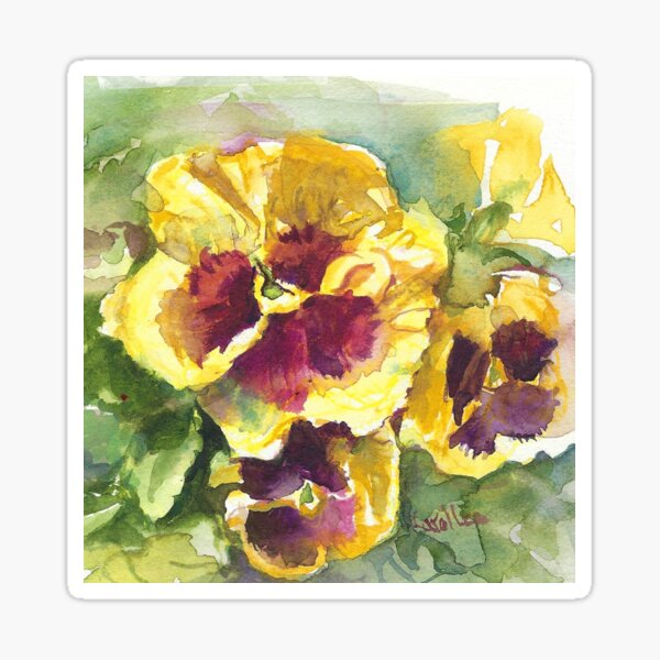 Pansy Peek Sticker