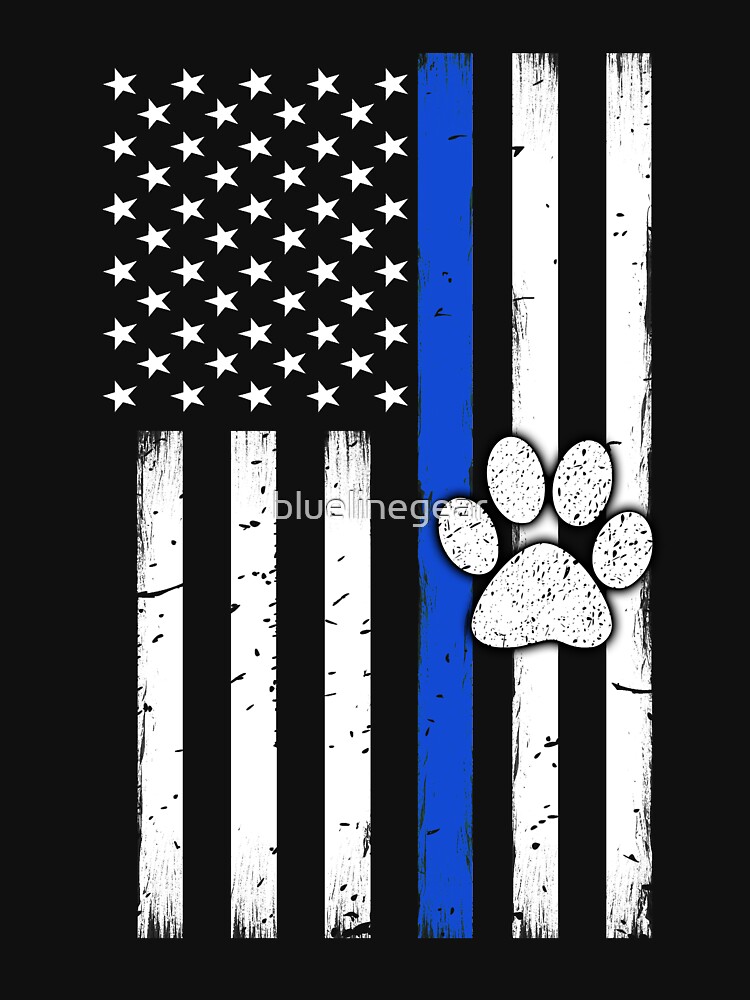 Thin Blue Line K9 Paw Decal - Patriot Series Police Support Sticker