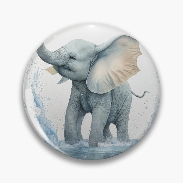 Item preview, Whimsical Baby Elephant Watercolor: Dreamy Children's Book Style Illustrations designed and sold by mfbyrm.