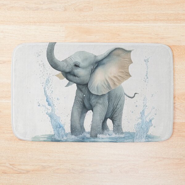 Item preview, Whimsical Baby Elephant Watercolor: Dreamy Children's Book Style Illustrations designed and sold by mfbyrm.