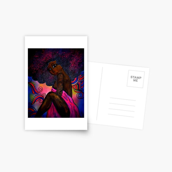 Retro Black Goddess Postcard
