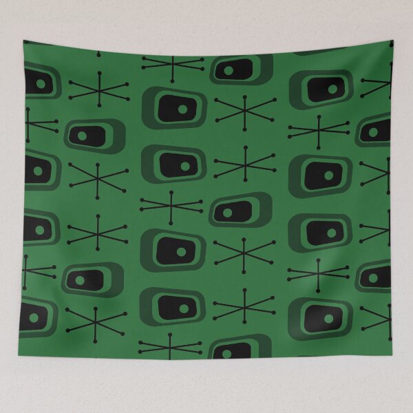 Artikelvorschau, Atomic Age TVs Starbursts Forest Green entworfen und verkauft von thepixelgarden.