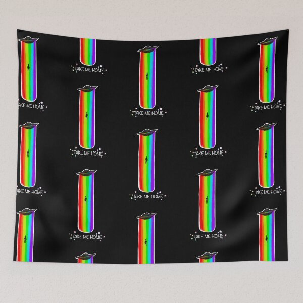 Item preview, Rainbow ‘Take me home’ ALIEN ufo  designed and sold by Sorbelloart.