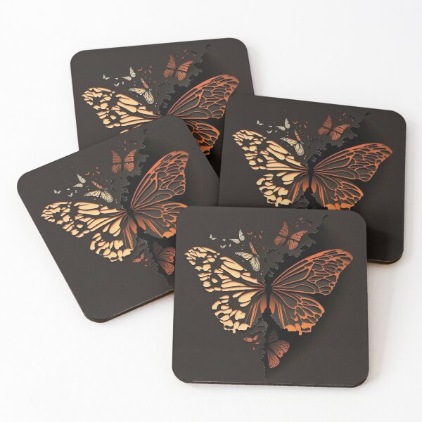 Item preview, Optical Illusion Butterfly Art: Captivating Negative Space Designs designed and sold by mfbyrm.