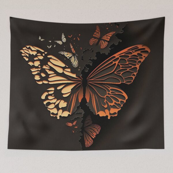 Item preview, Optical Illusion Butterfly Art: Captivating Negative Space Designs designed and sold by mfbyrm.