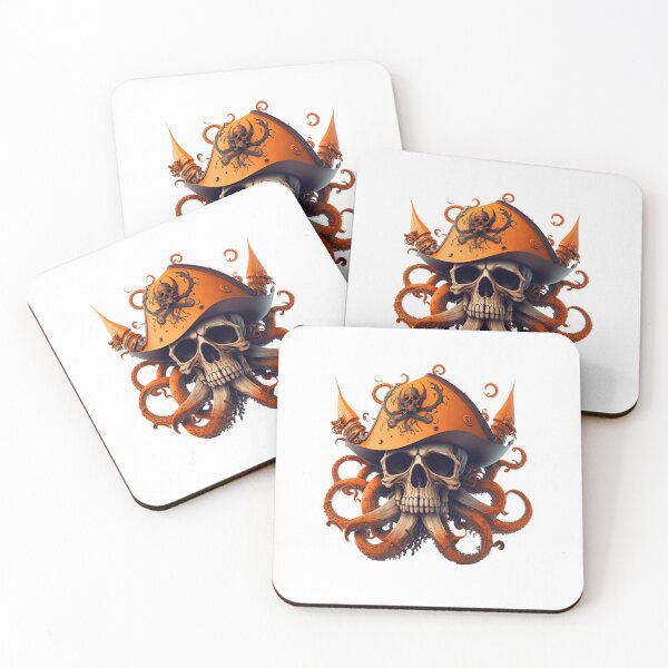 Item preview, SKULL BEARD DARK PIRATE HAT SHIP OCEAN SEA CARIBEAN OCTOPUS designed and sold by ogirdorgraphics.