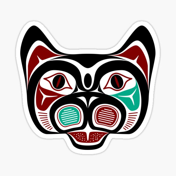Northwest Pacific coast Haida Kitty Sticker