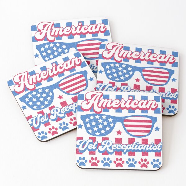 Item preview, Vet Receptionist - Patriotic American designed and sold by TheBeesForYou.