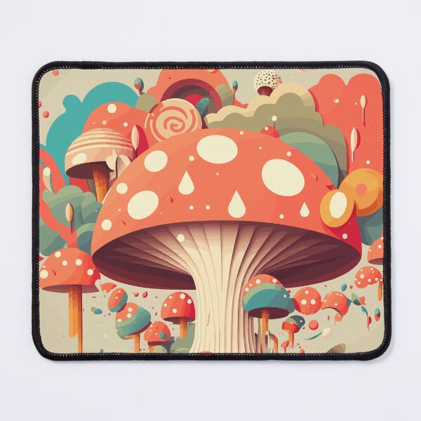 Item preview, Groovy Psychedelic Mushroom Art | Fantasy Fungal Fiesta | Whimsical Wonderland designed and sold by mindexploration.