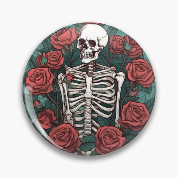 Item preview, Skeleton and Roses designed and sold by HandCraftedArt.