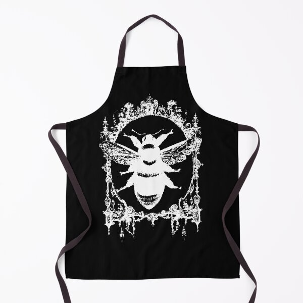 Item preview, Bee in Gothic Frame - Black and White Insect in Baroque Border designed and sold by BoyPilot Goods.