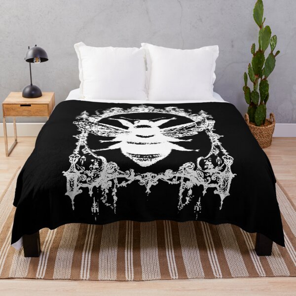Item preview, Bee in Gothic Frame - Black and White Insect in Baroque Border designed and sold by BoyPilot Goods.
