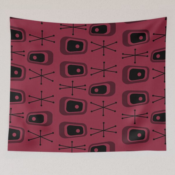 Artikelvorschau, Atomic Age TVs Starbursts Burgund entworfen und verkauft von thepixelgarden.