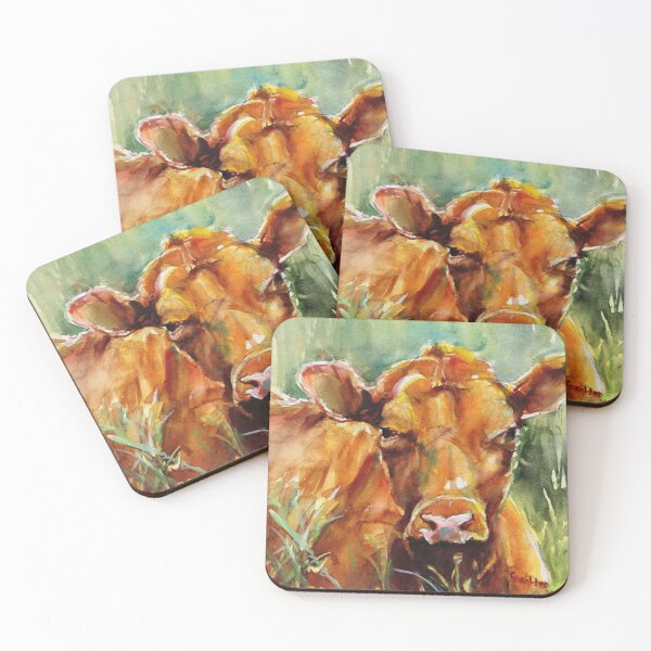 Item preview, Yellow Cow Stares Back atcha' designed and sold by Creation Art and Cards by Carol.