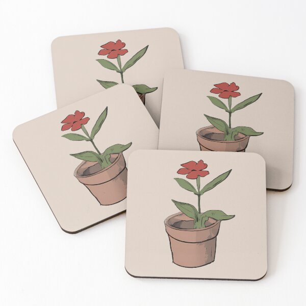 Item preview, Cute red flower in flower pot designed and sold by Tolo-Shop.