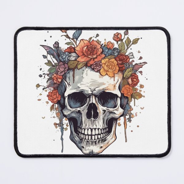 Item preview, Floral Crown Skull - A Beautifully Macabre Design for Unique Souls designed and sold by Dimokaya Clothing Co..