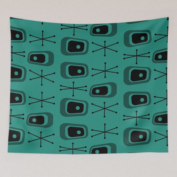 Artikelvorschau, Atomic Age TVs Starbursts Teal entworfen und verkauft von thepixelgarden.