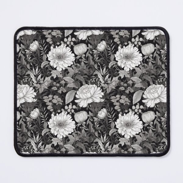 Item preview, Black and White Floral Pattern designed and sold by stephne.