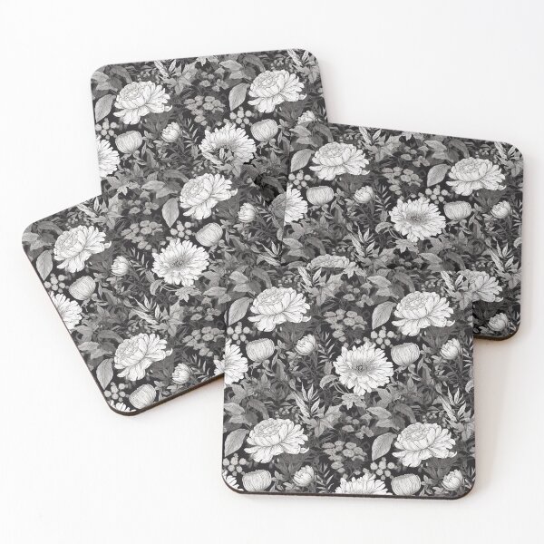Item preview, Black and White Floral Pattern designed and sold by stephne.